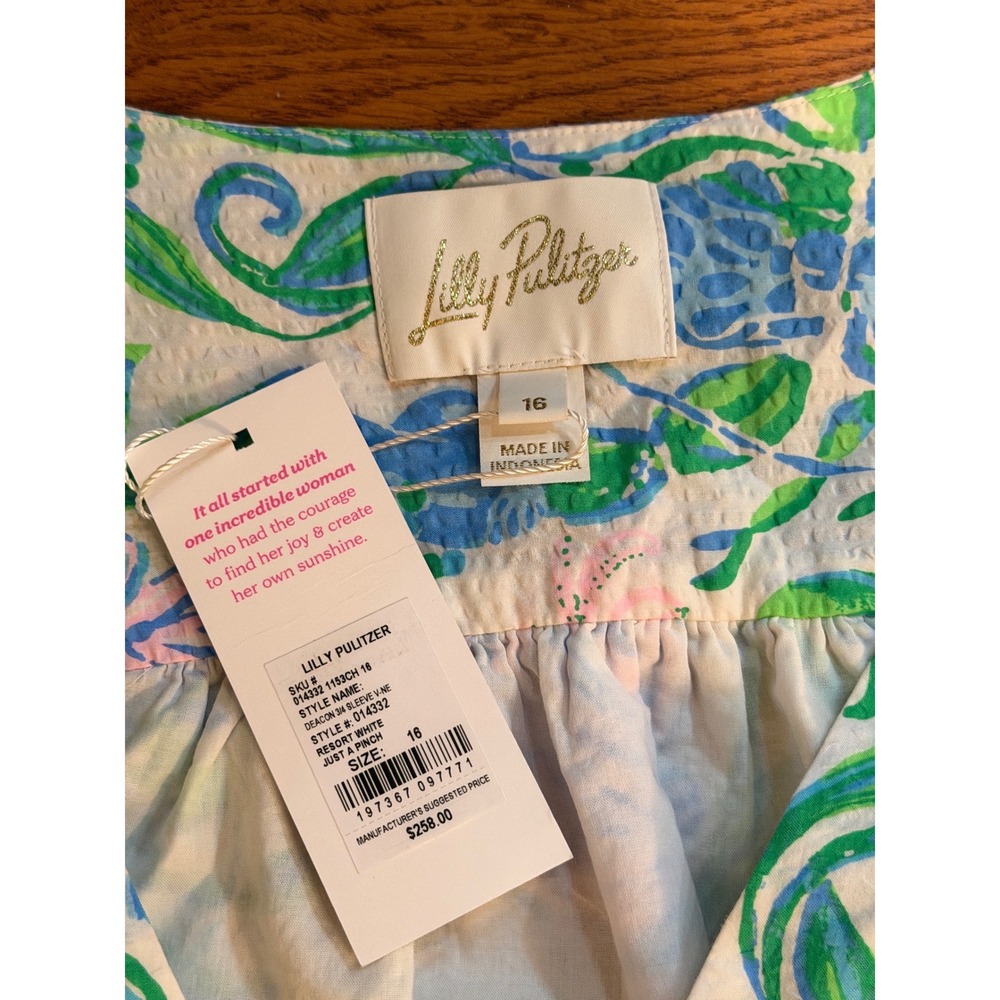 Lilly Pulitzer Deacon V-Neck Maxi Dress Resort White Just A Pinch Floral 16 NWT - Picture 4 of 8